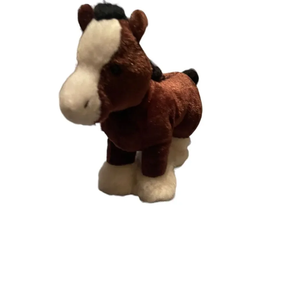 Ganz Baby Toddler Brown Webkinz Clydesdale Horse Animal Plush Stuffed Animal